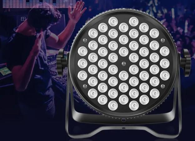 七彩声控LED 54颗3W全彩三合一面光灯 舞台与婚庆场地的全能光影利器